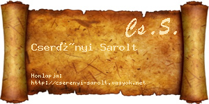 Cserényi Sarolt névjegykártya